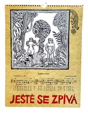 Hudební kalendář - dřevoryt